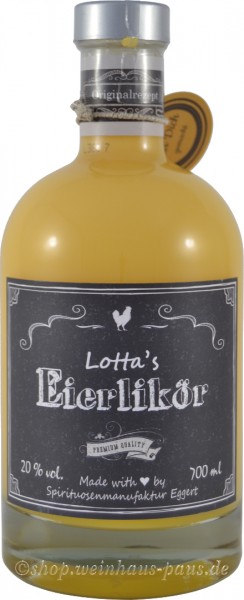 Lotta's Eierlikör 0,2L 20% von der Spirituosenmanufaktur Eggert