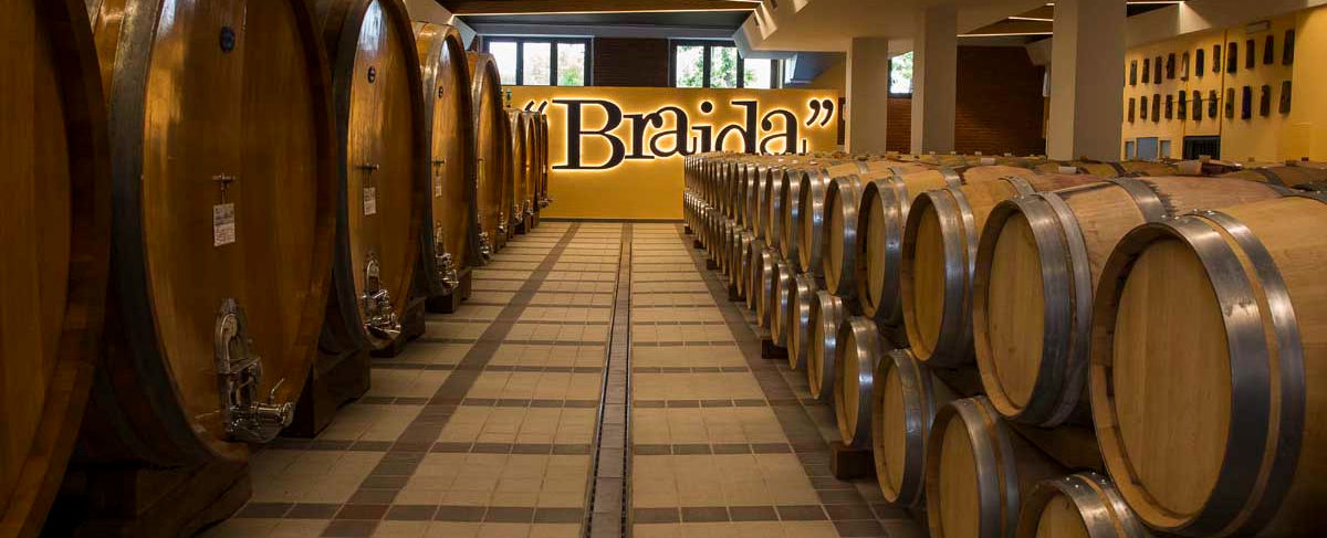 Der Weinkeller der Cantine Braida aus dem Piemont