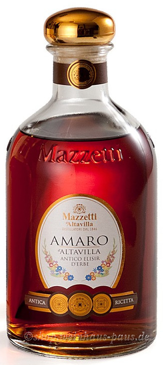 Mazzetti dAltavilla Amaro Antico Elisir d'Erbe 0,7L 30% günstig kaufen |  Weinhaus Paus