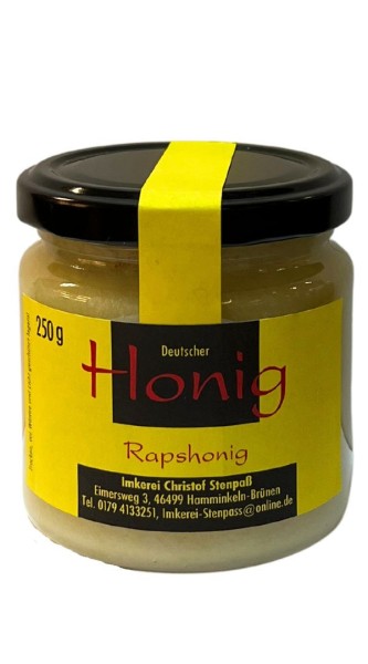 Honig Imkerei Stenpaß Rapshonig 250g günstig kaufen