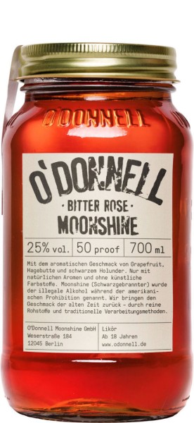 O'Donnell Moonshine Bitter Rose 25% Vol. 0,7l günstig kaufen