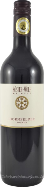 Der Dornfelder lieblich vom Weingut Köster-Wolf 2021